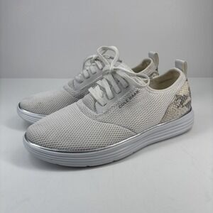 Cole Haan Grandsport Journey Women's 7.5B‎ Optic White Snakeskin Sneakers W23315